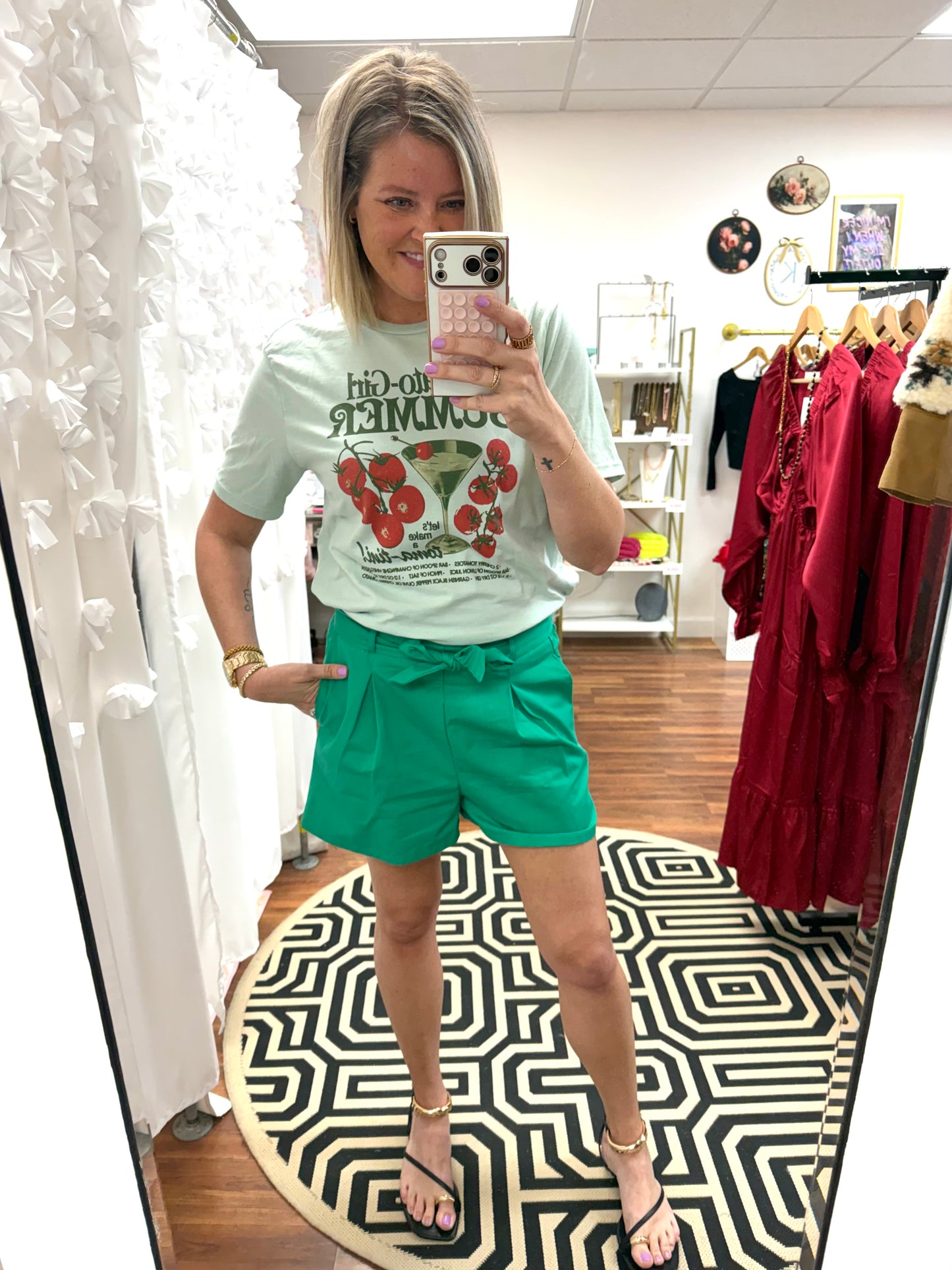Green Waste Tied Shorts