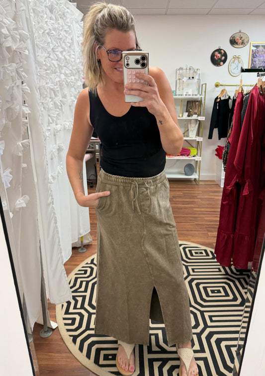 French Terry Maxi Skirt