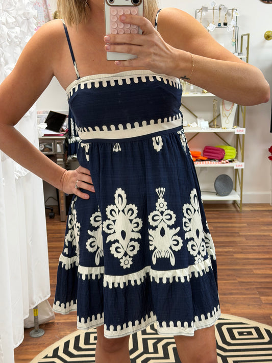 Boho Print Mini Dress