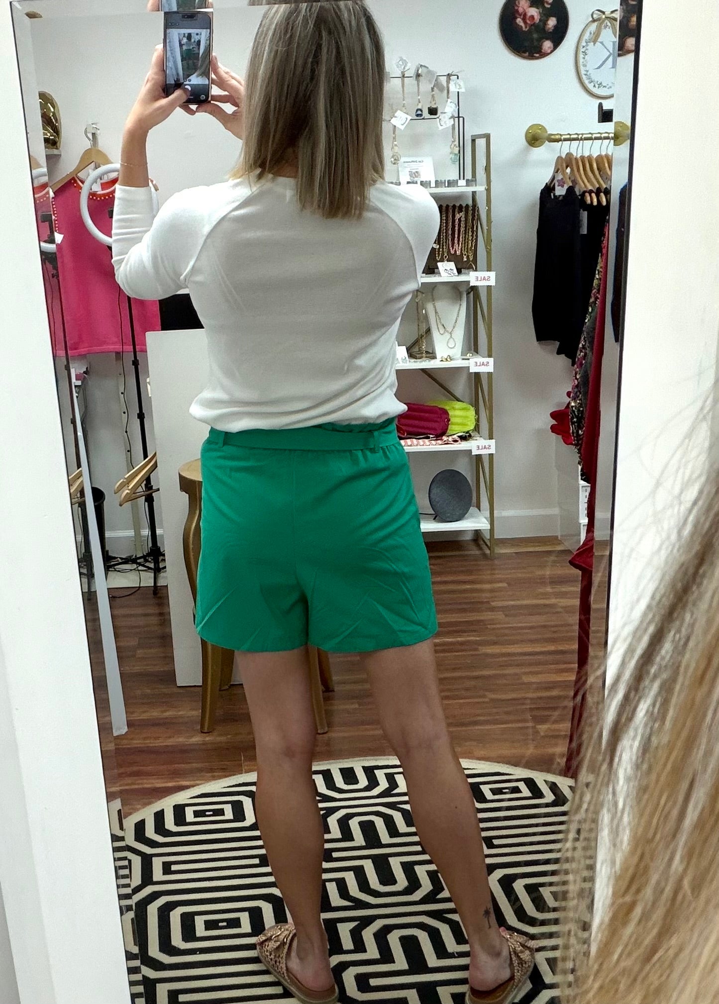 Green Waste Tied Shorts