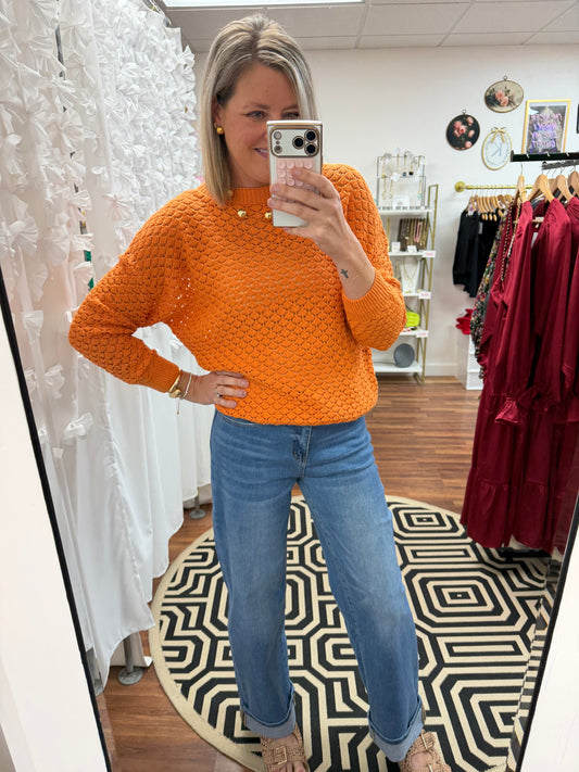 Orange Crochet Top