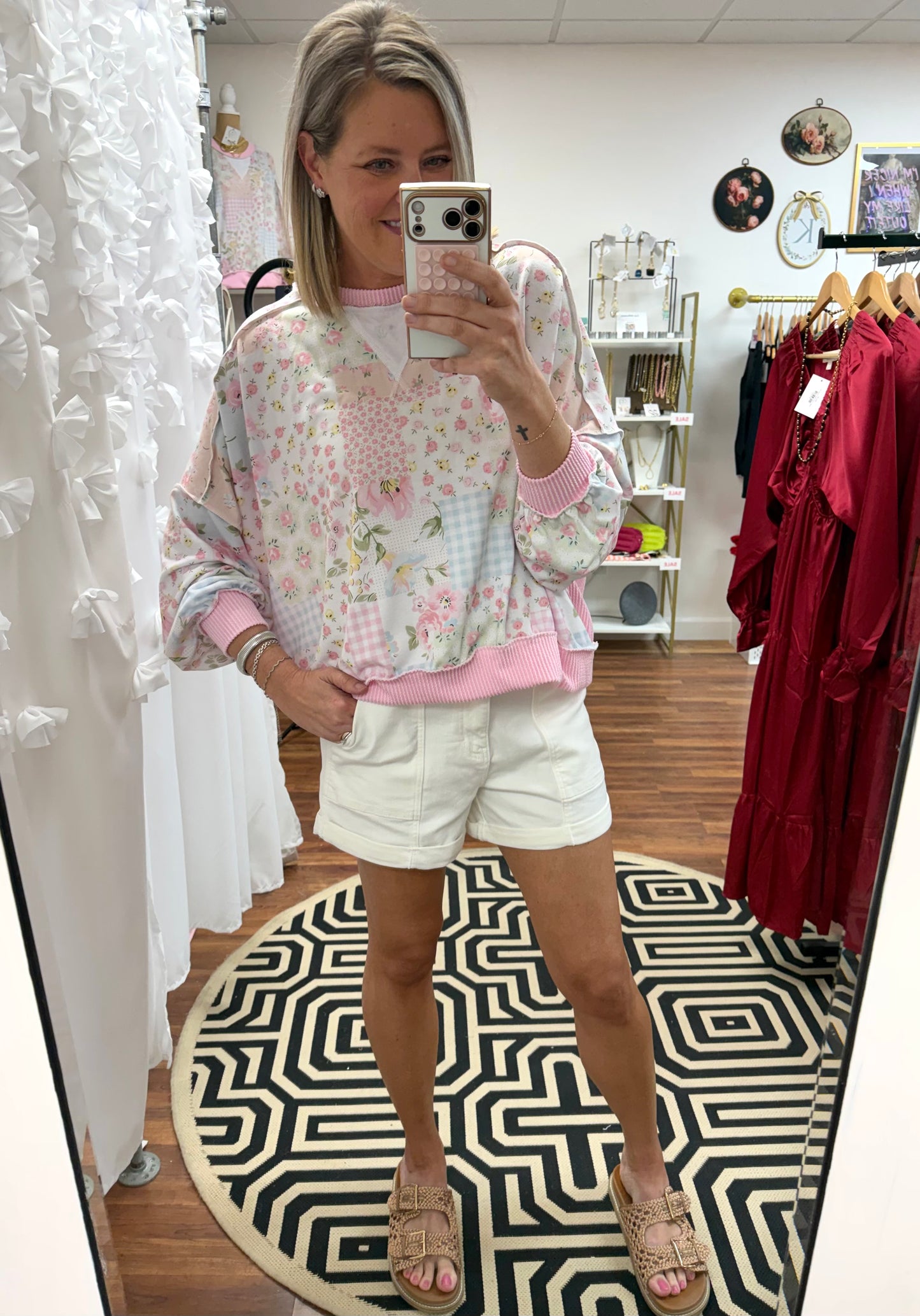 Floral Patchwork Top