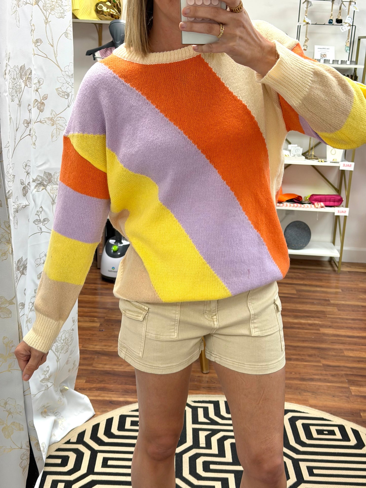 Color Block Spring Top