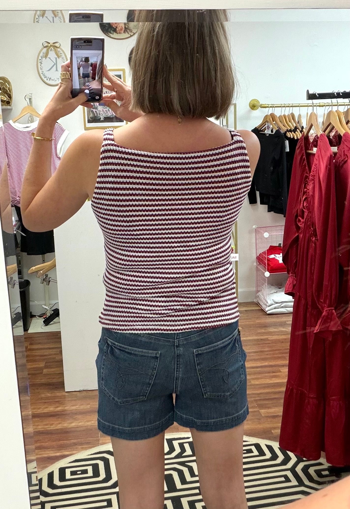 Stripe Button Down Tank