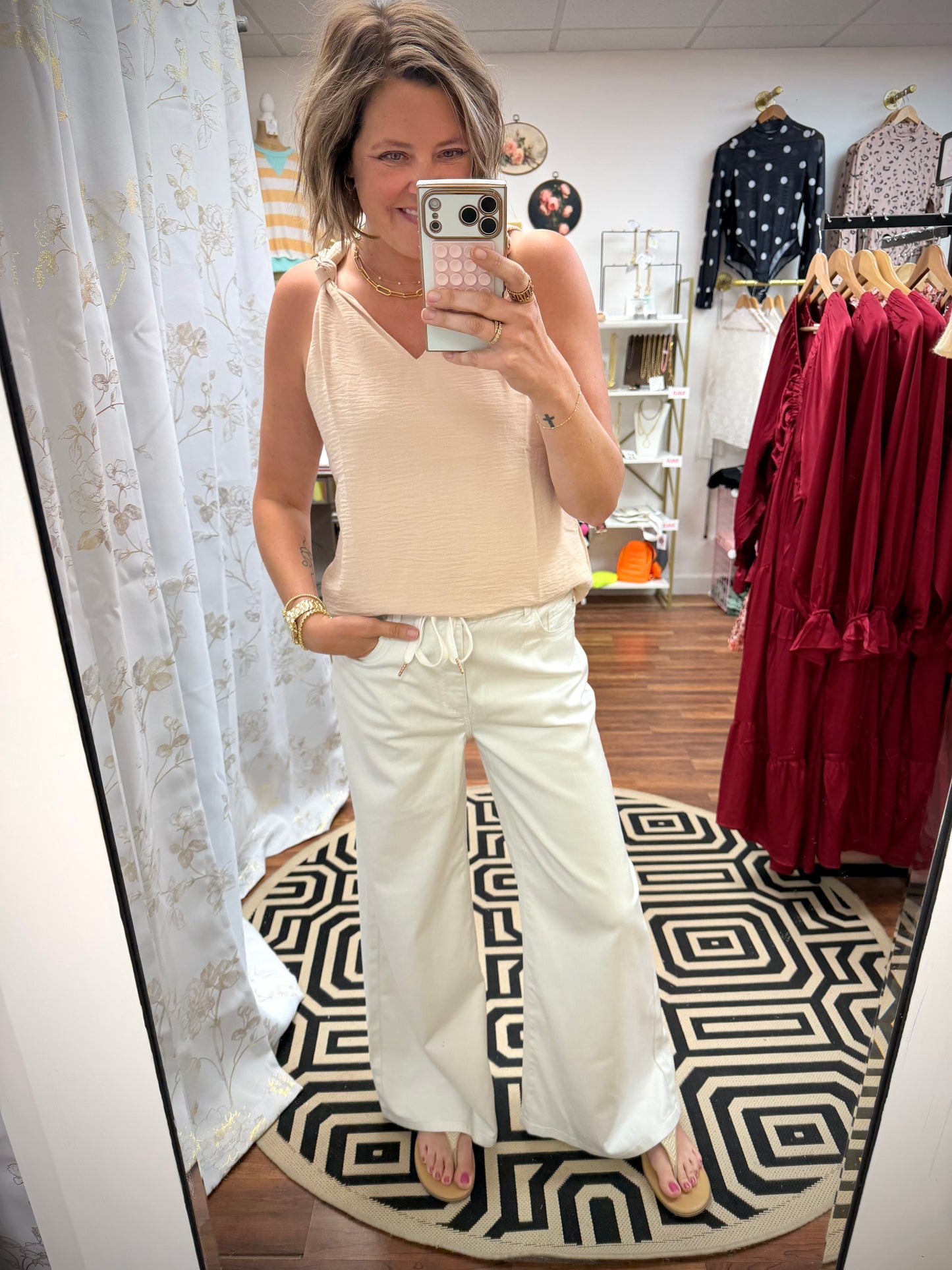 Knotted Straps Tank Top