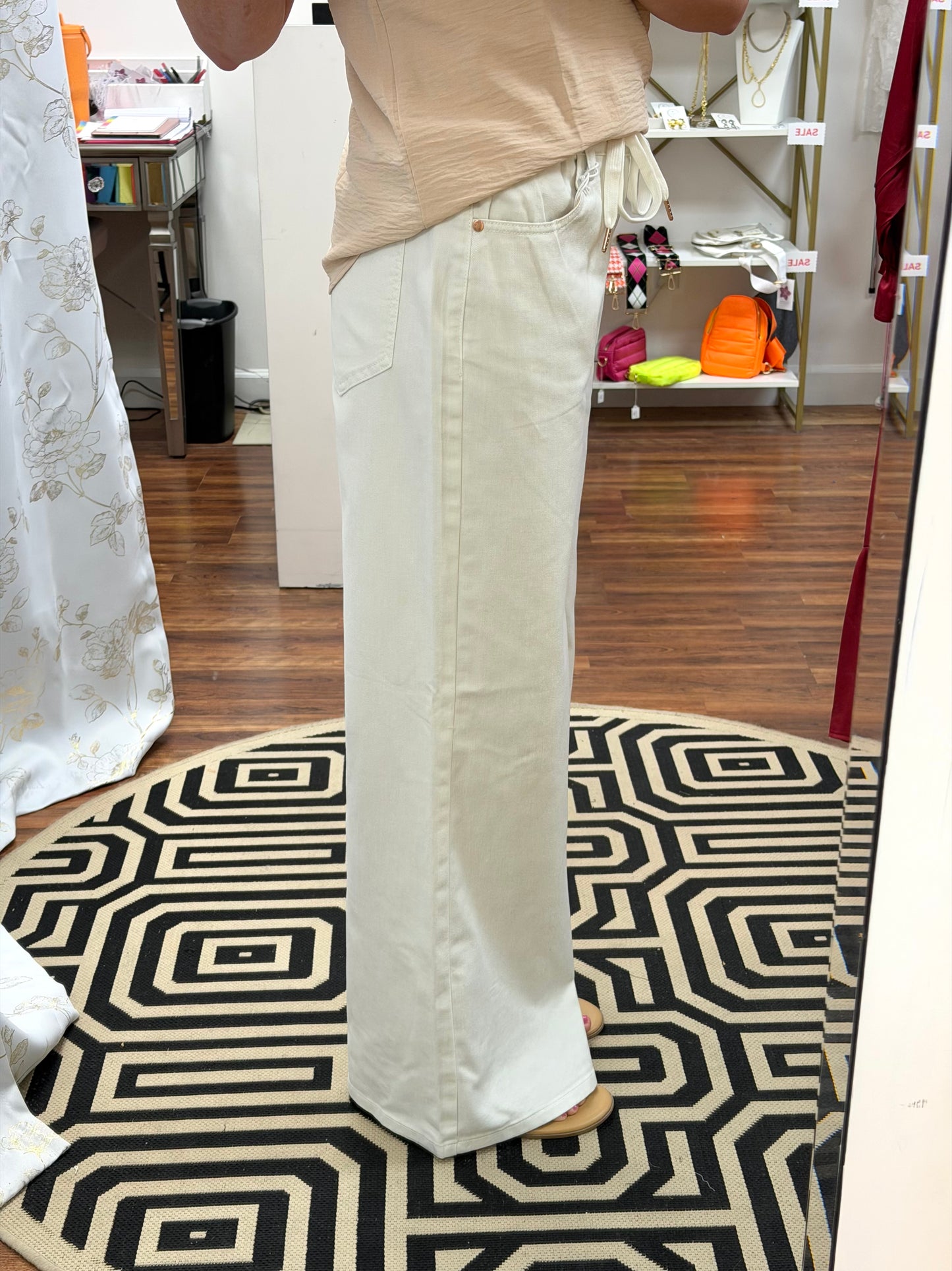 Judy Blue Palazzo White Jeans