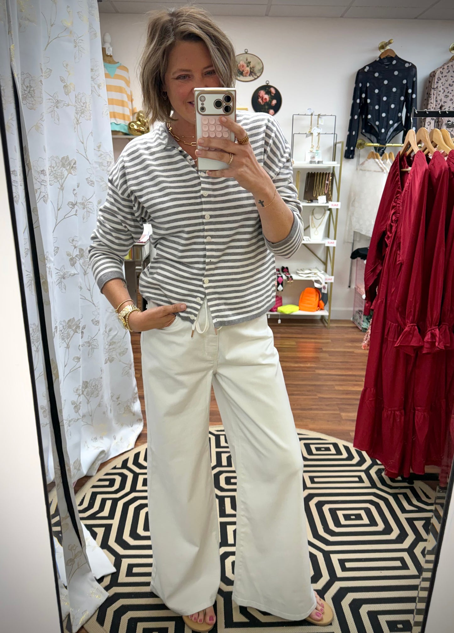 Judy Blue Palazzo White Jeans