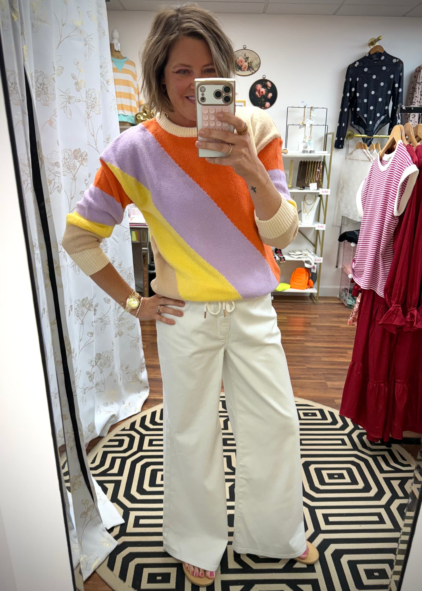 Color Block Spring Top