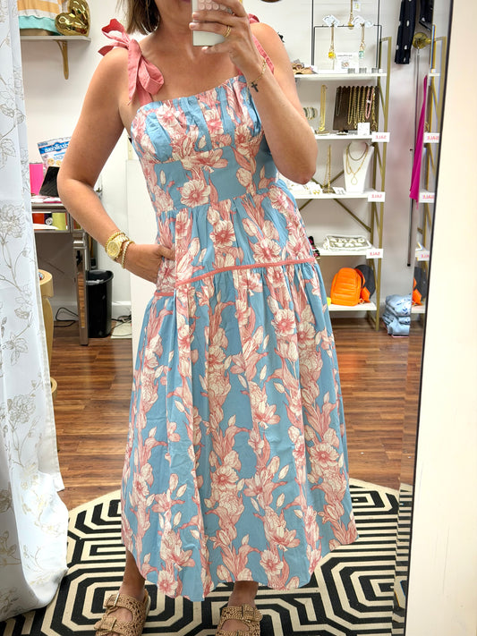 Floral Tie Sun Dress