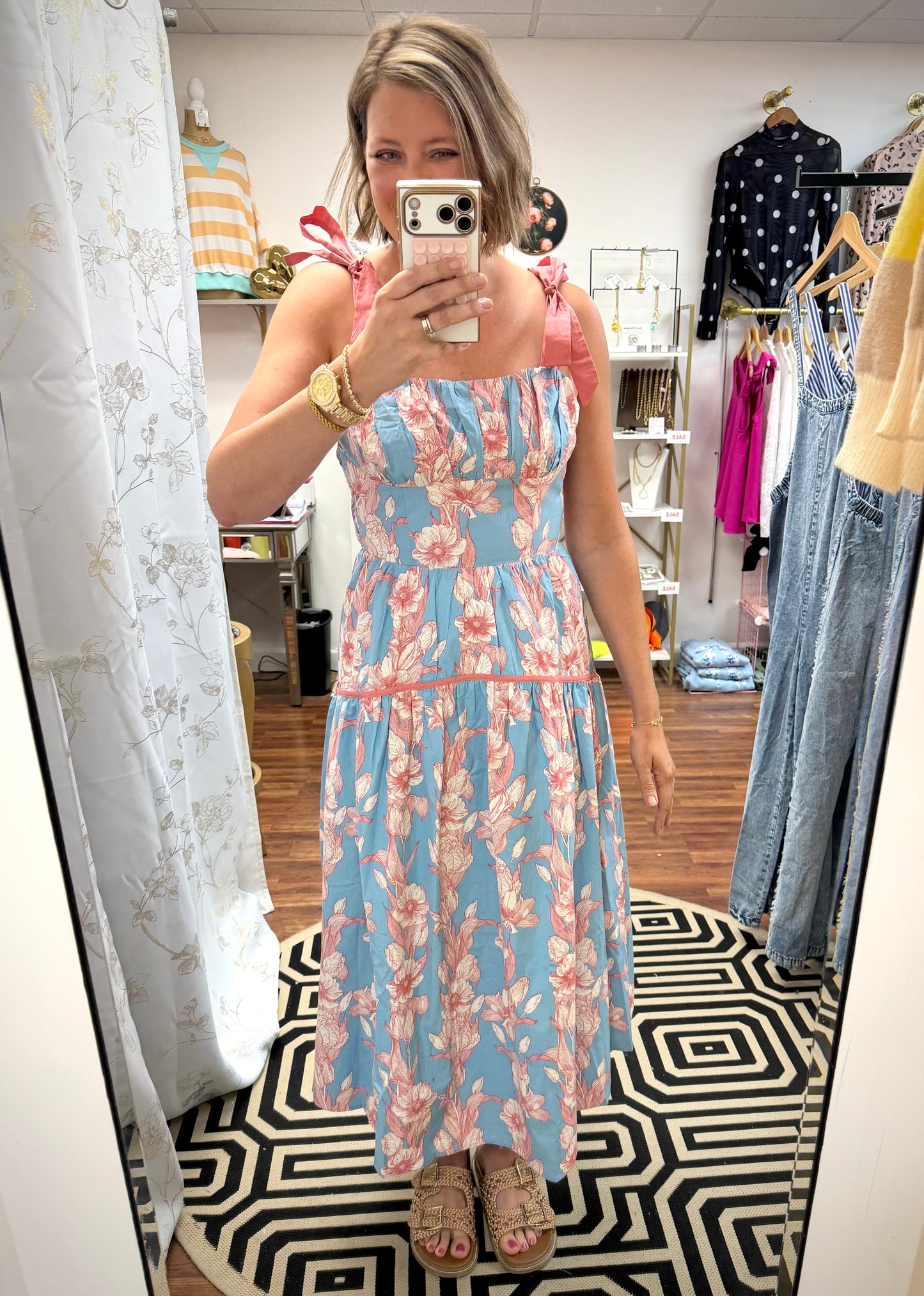 Floral Tie Sun Dress