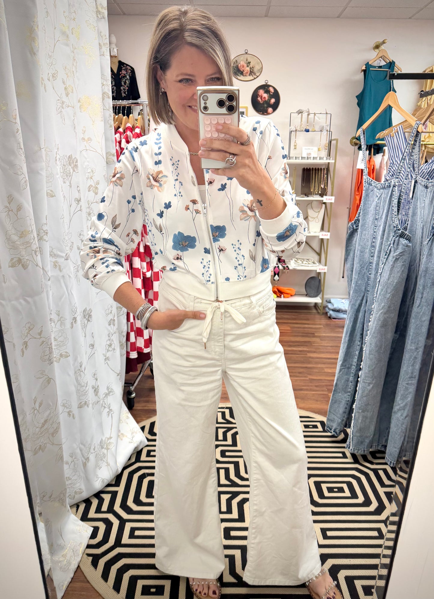 Floral Lightweight Bomber Jacket