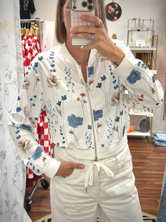 Floral Lightweight Bomber Jacket