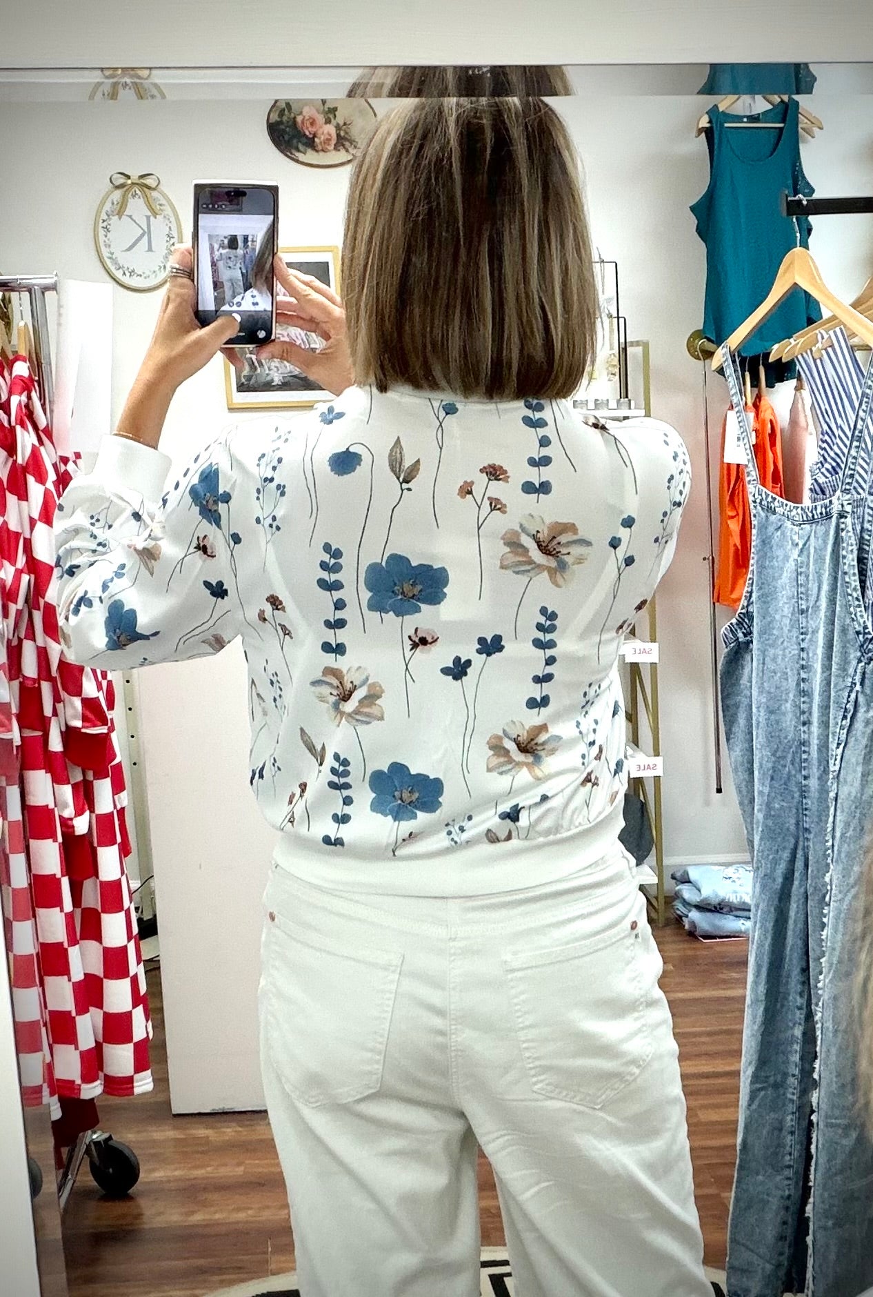 Floral Lightweight Bomber Jacket