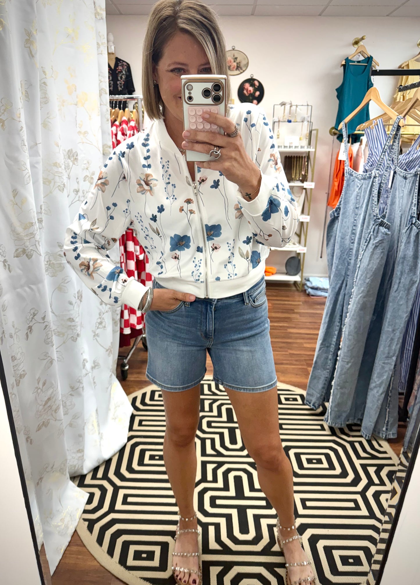 Floral Lightweight Bomber Jacket