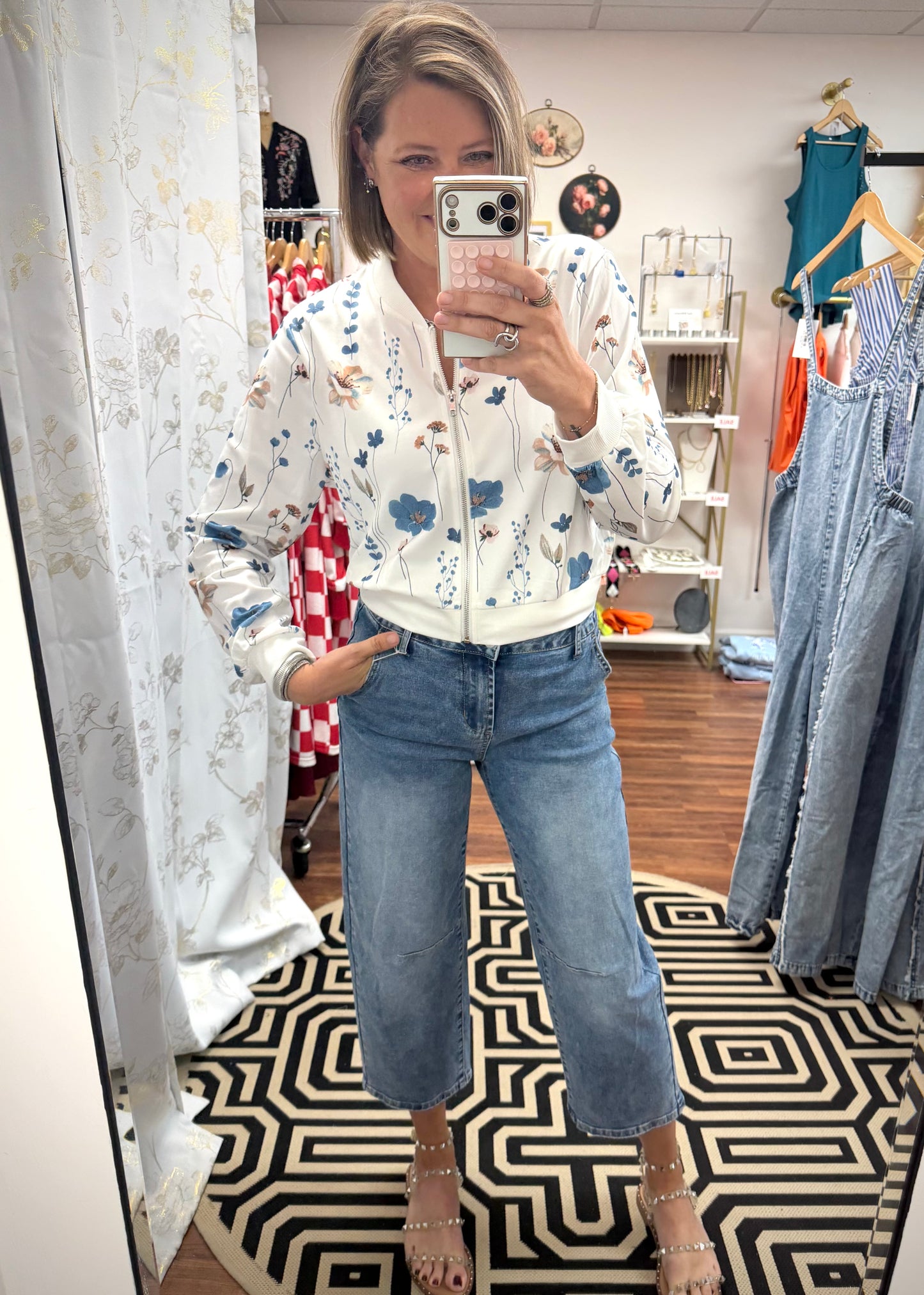 Floral Lightweight Bomber Jacket