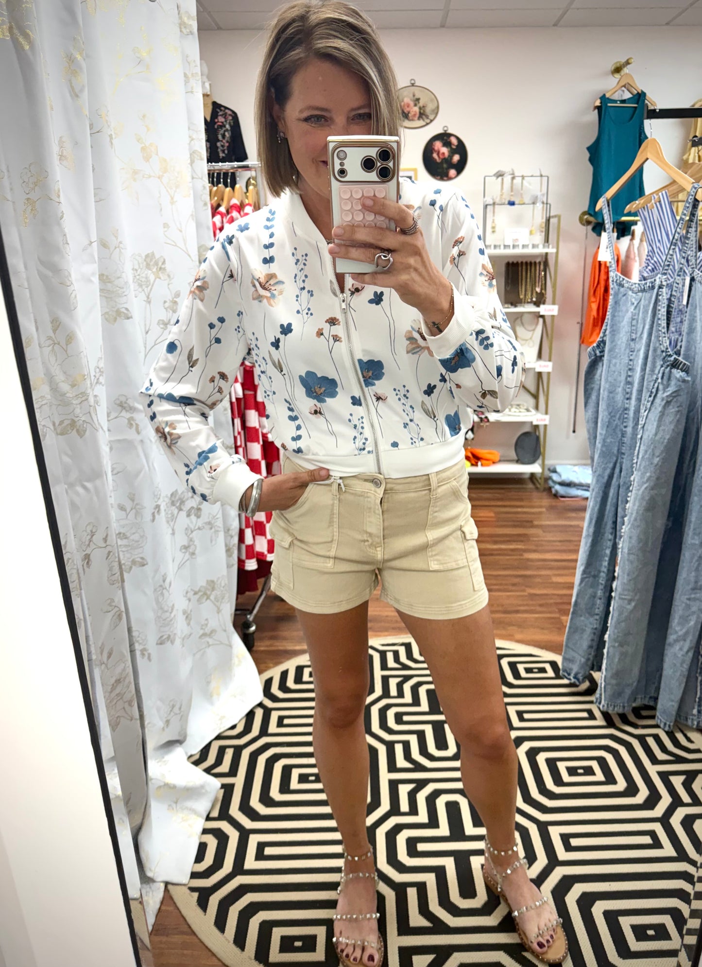 Floral Lightweight Bomber Jacket
