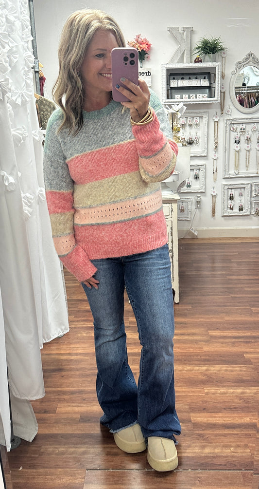 Color Cascade Crewneck