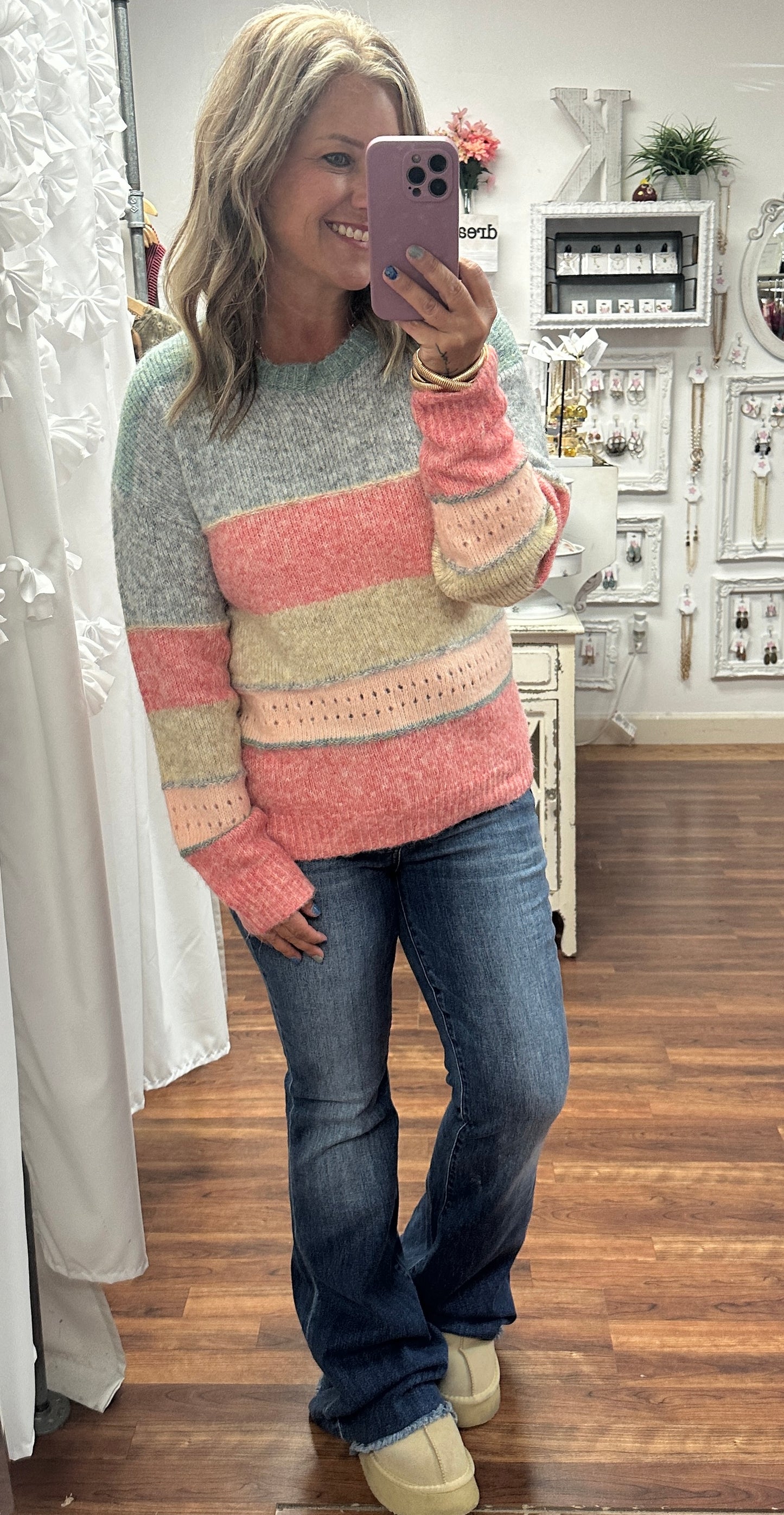 Color Cascade Crewneck