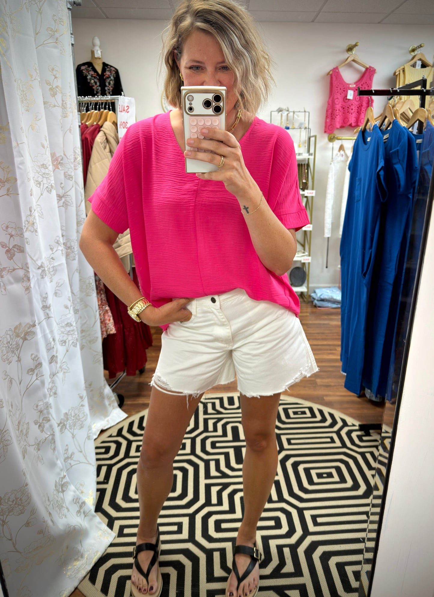 Judy Blue Ripped White Shorts