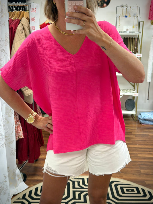 Hot Pink Dolman Top