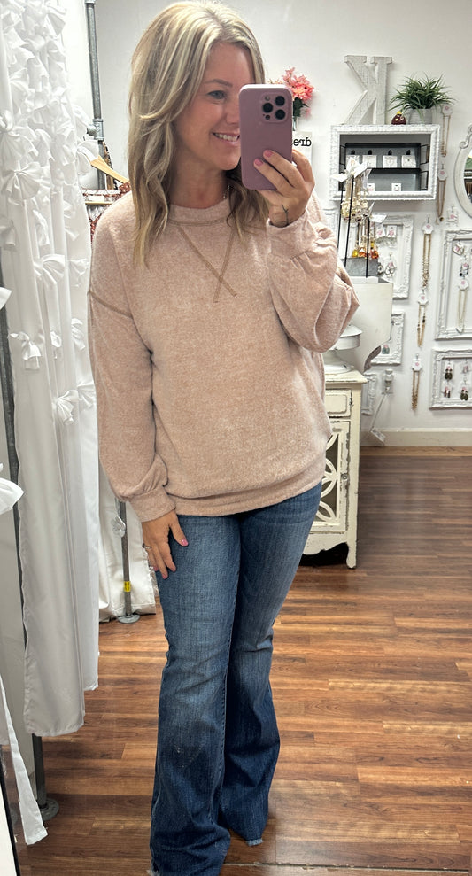 Taupe Haven Hacci Top