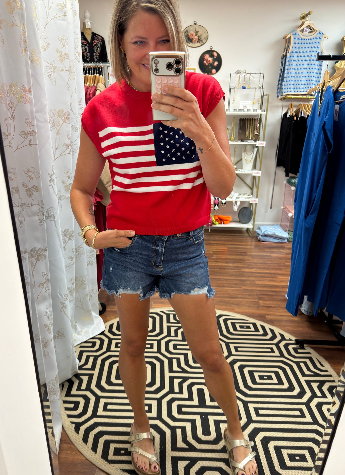 Raw Hem Distressed Jean Short