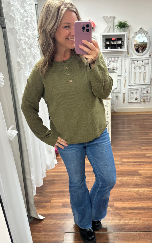 Olive Haven Henley Sweater