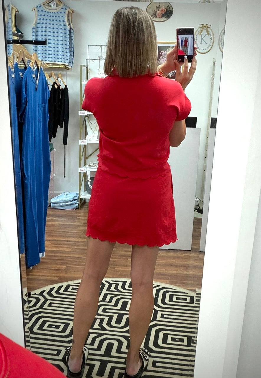 Red Scallop 2 Piece Set