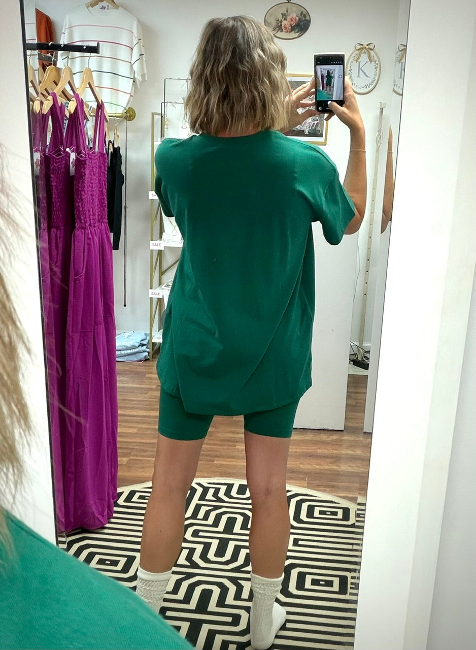 T Shirt and Bike Short Set