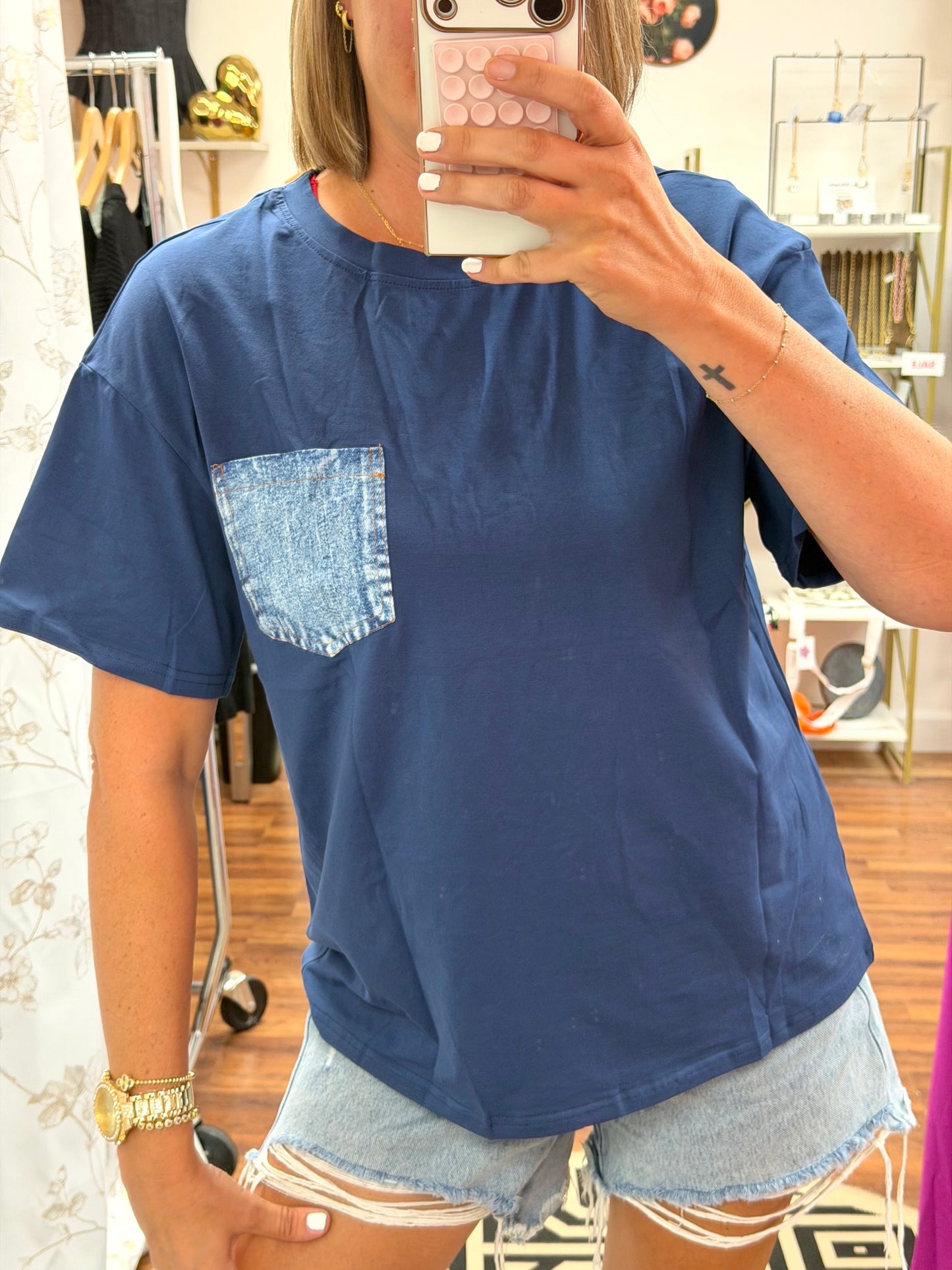 Denim Pocket Tee