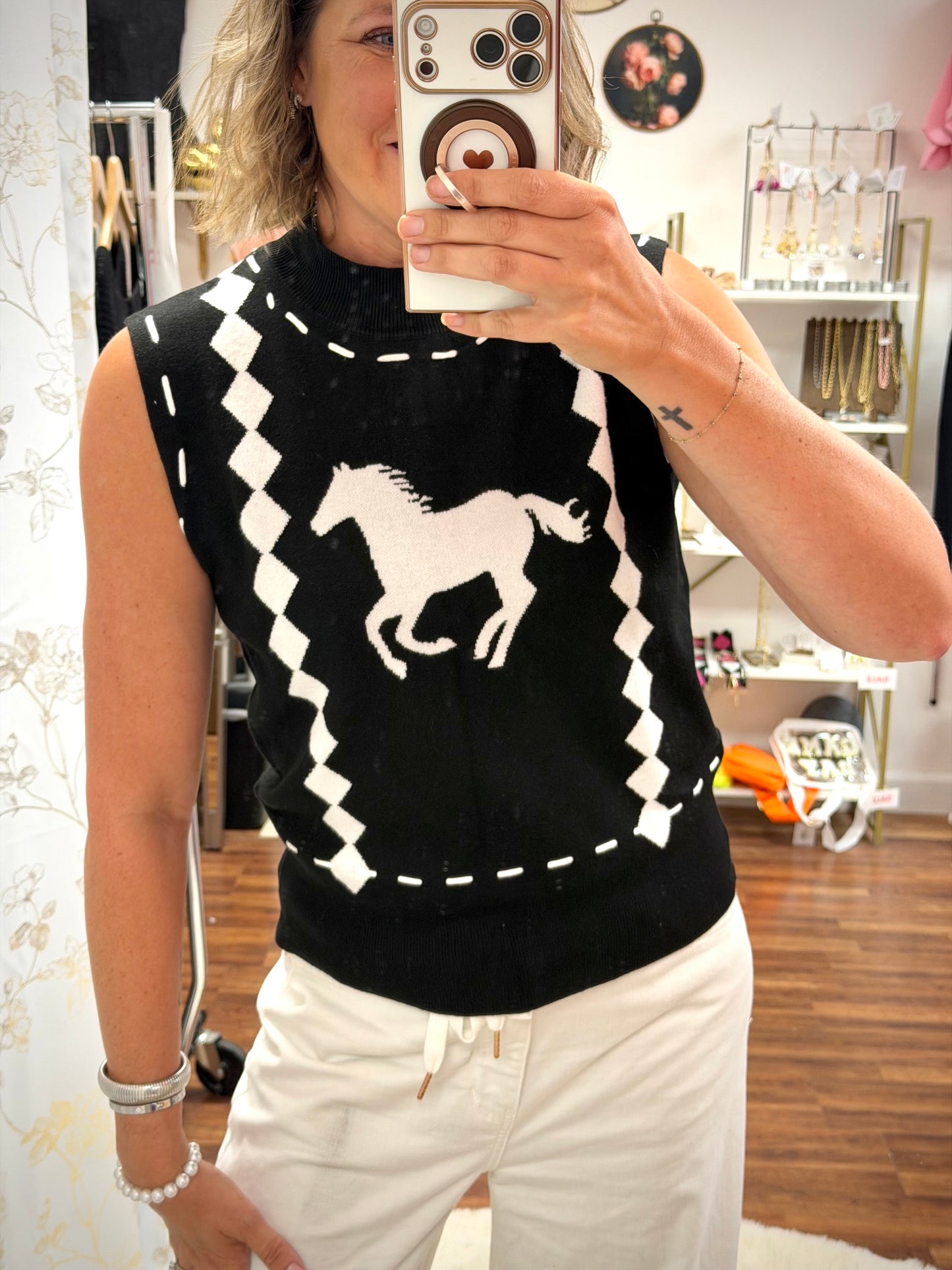 Horse Sweater Vest