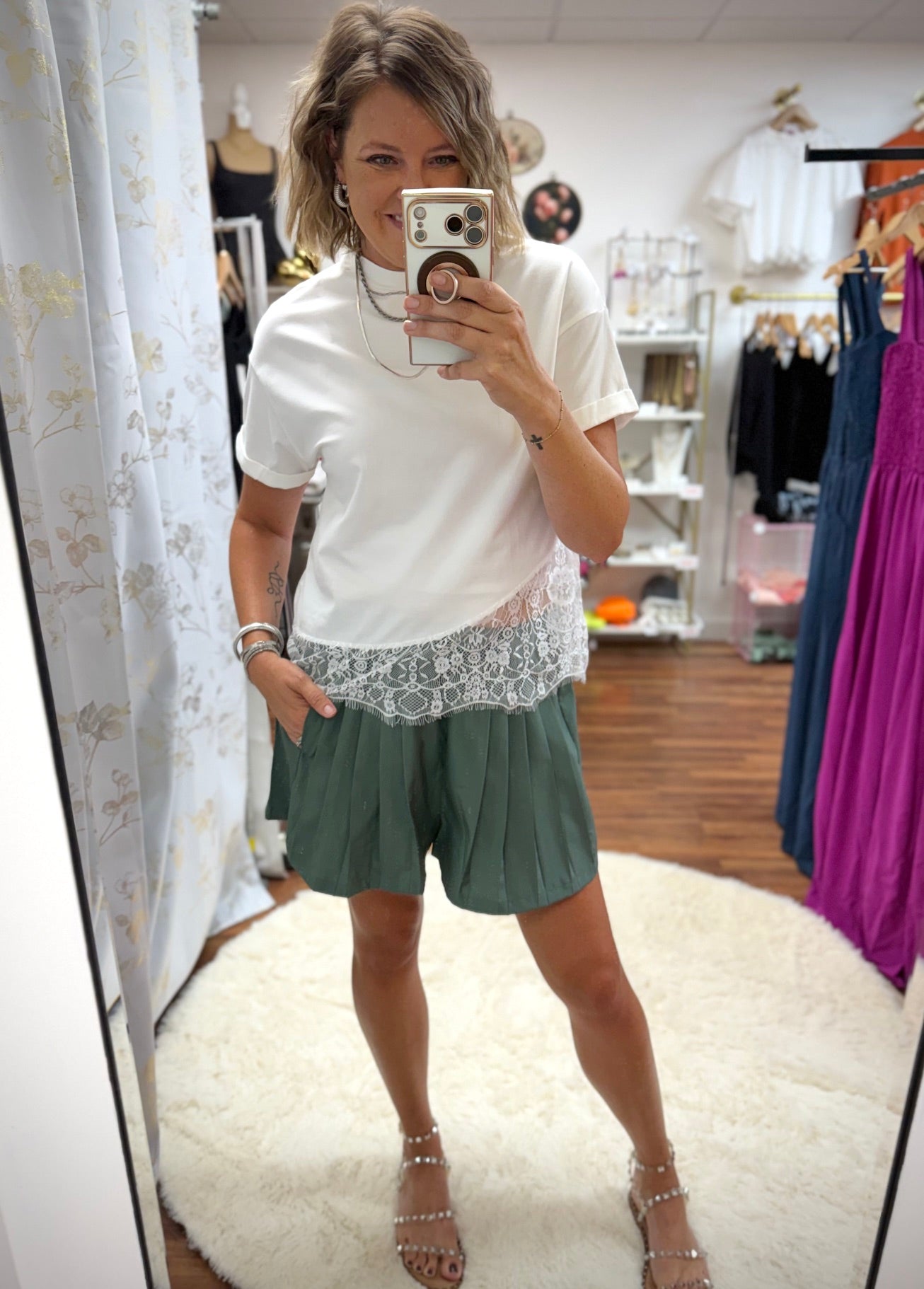 Pleated Active Shorts