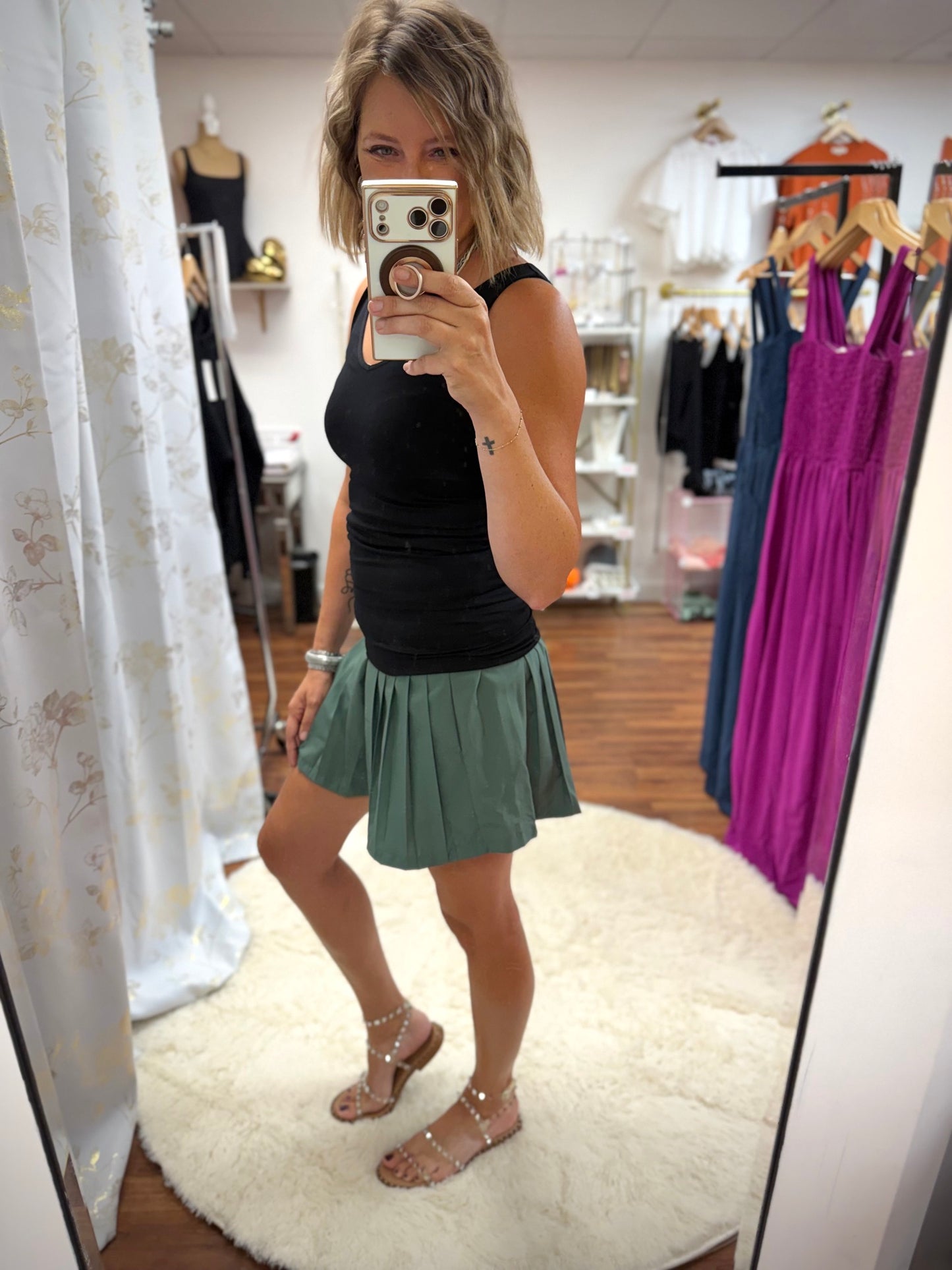 Pleated Active Shorts