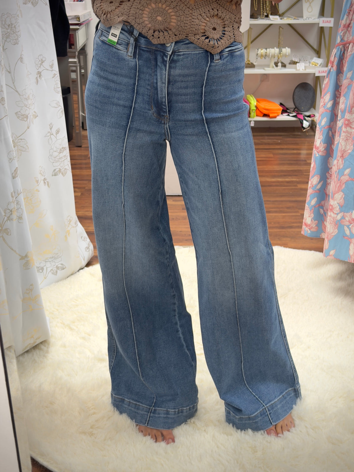 Judy Blue High-Waisted Liza Wide Leg Palazzo Jeans