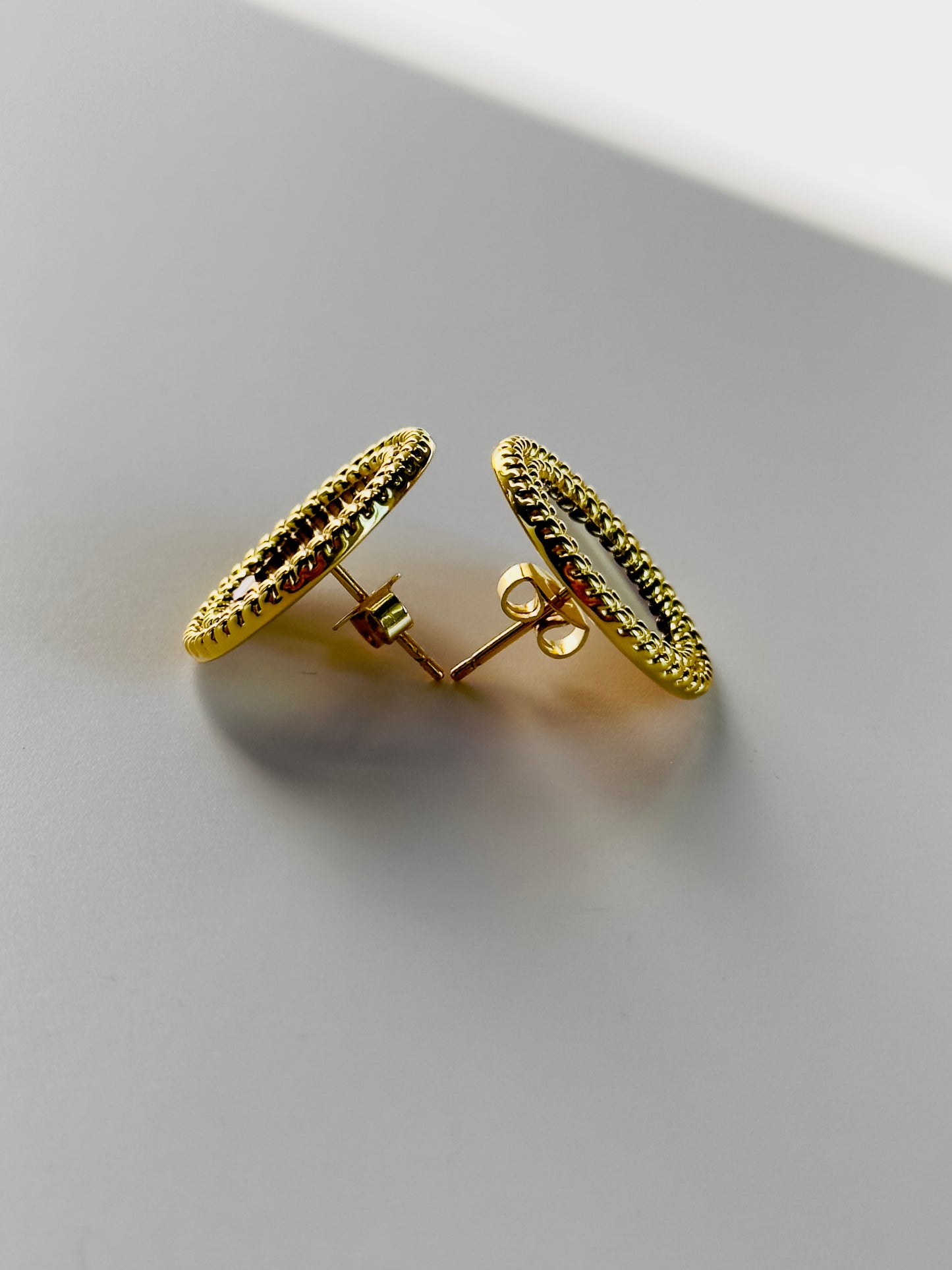 Maroon Rounds Earring