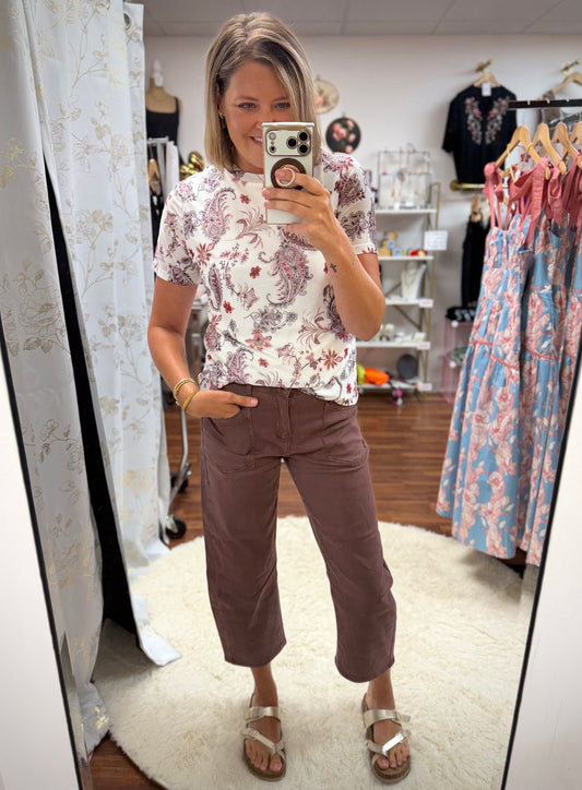 Coffee Brown Barrel Pants