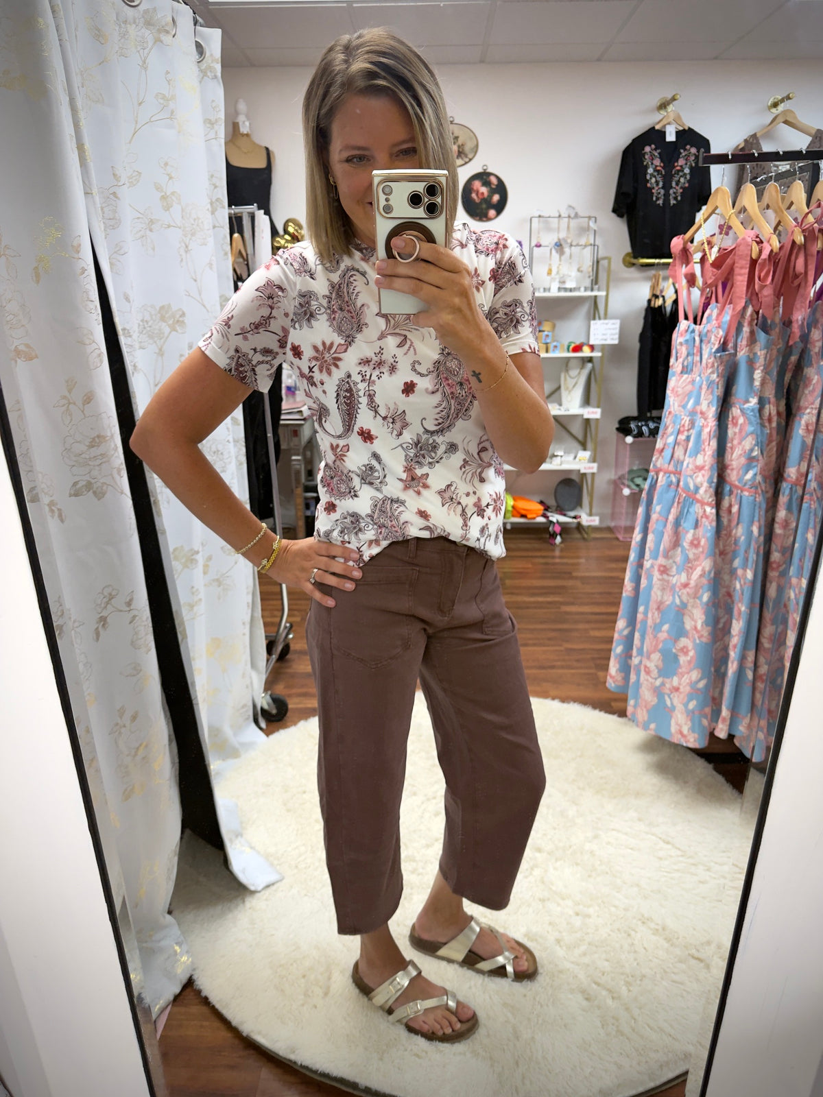 Coffee Brown Barrel Pants