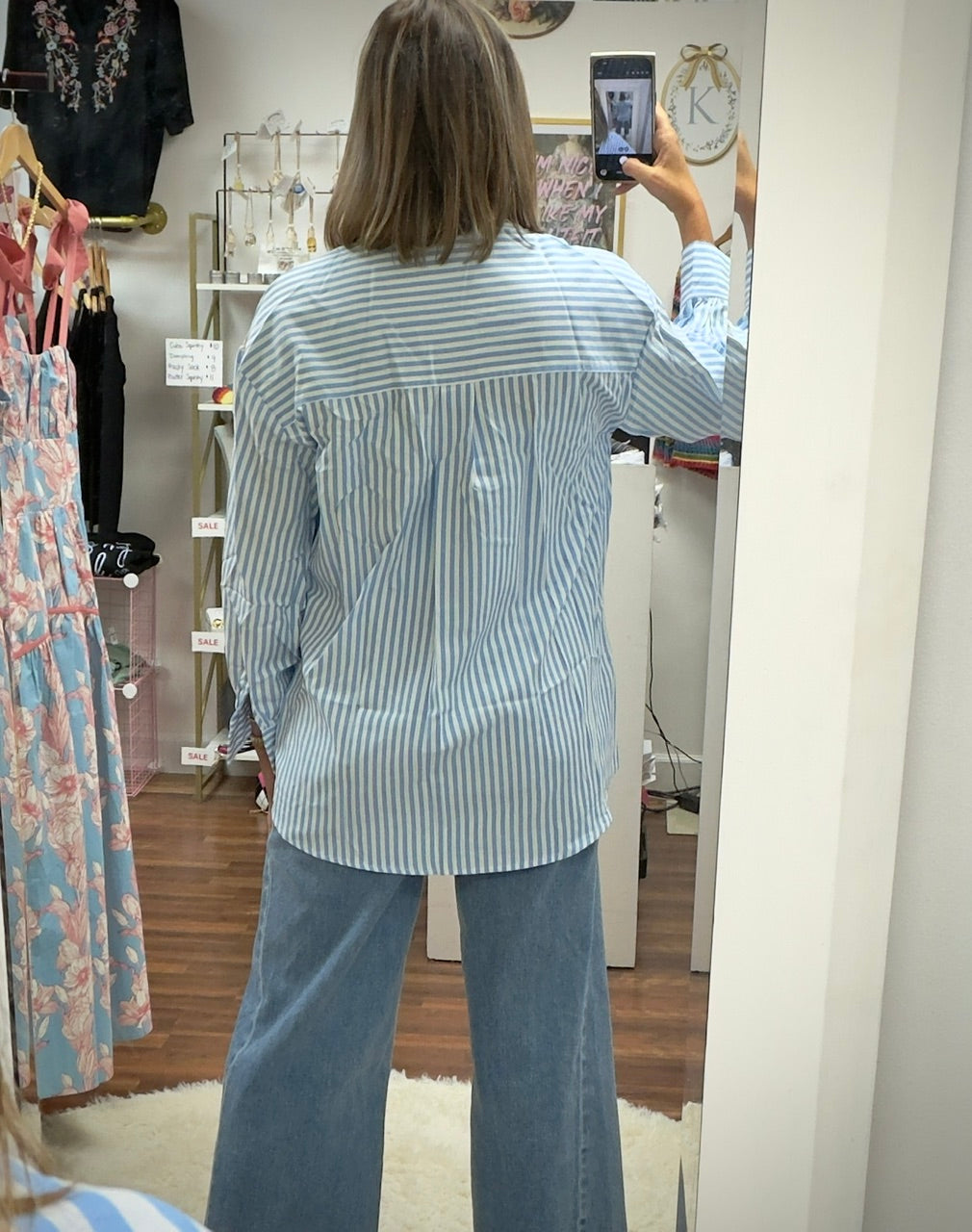 Floral Stripe & Patchwork Shirt