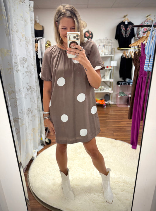 Polka Dot Knot Back Dress