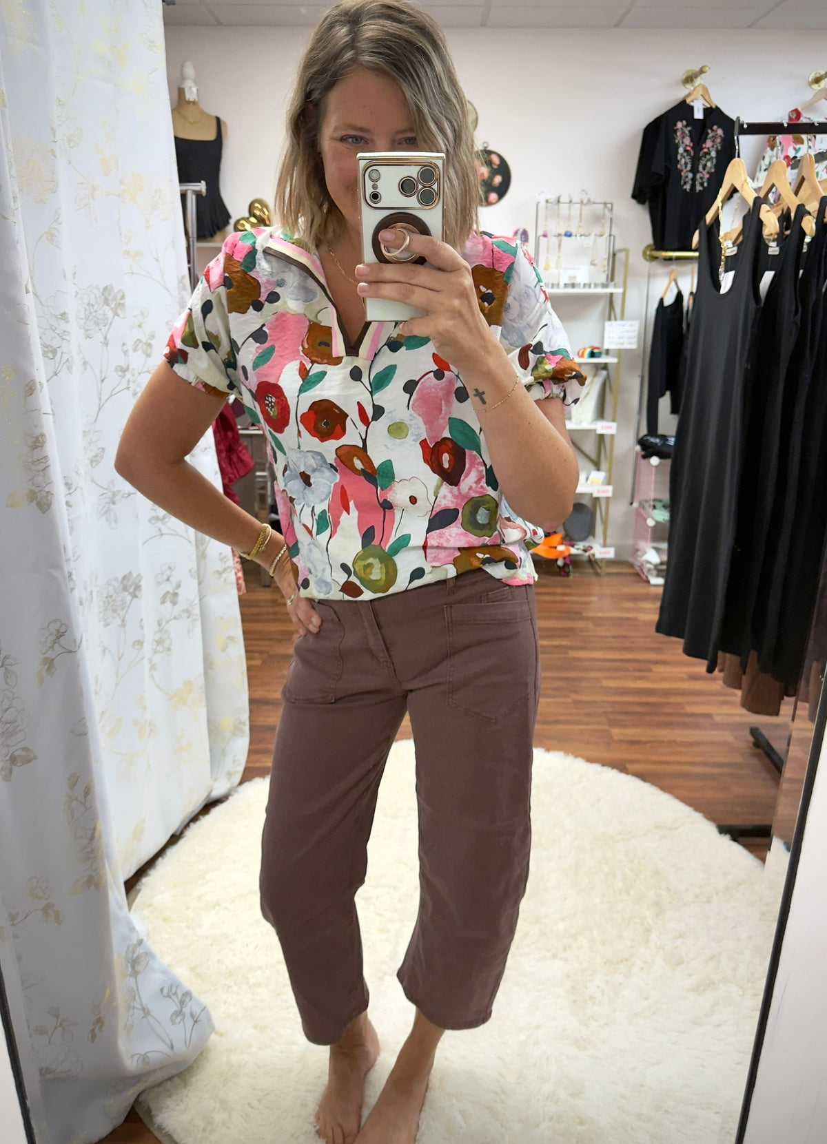 Coffee Brown Barrel Pants