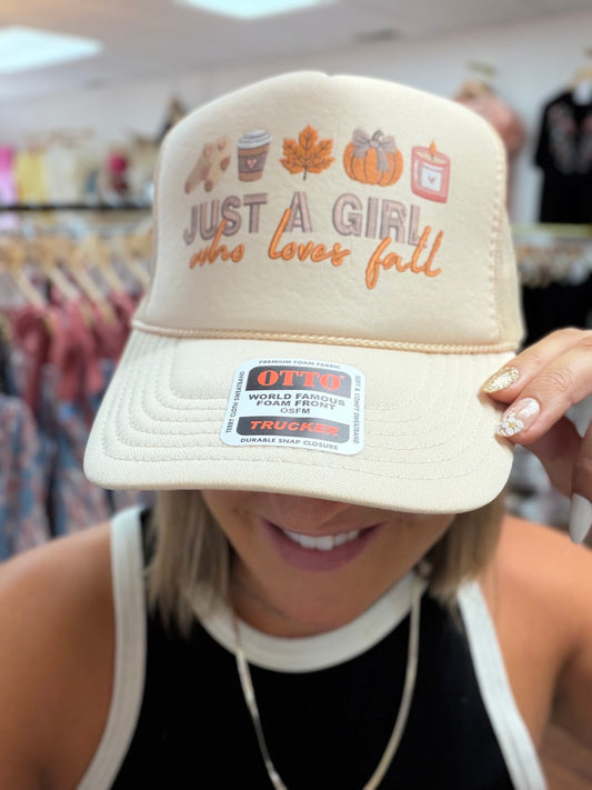 Fall Girl Baseball Cap