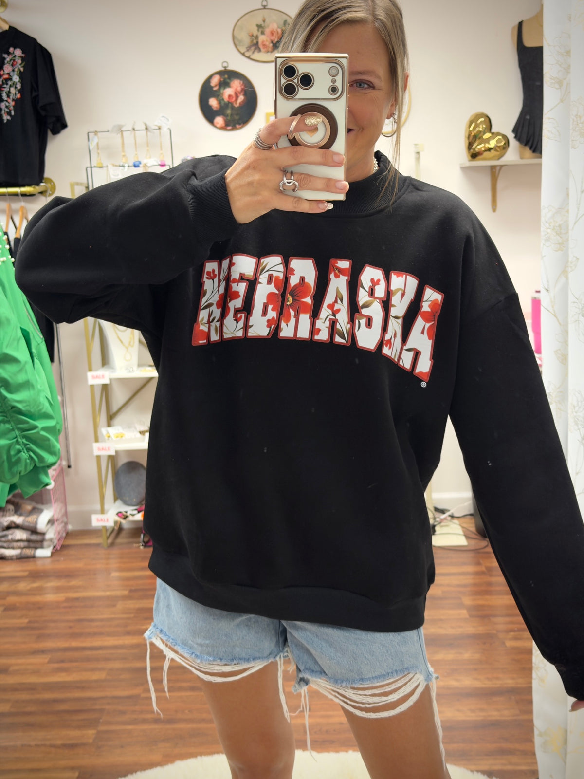 Mockneck Nebraska Sweatshirt