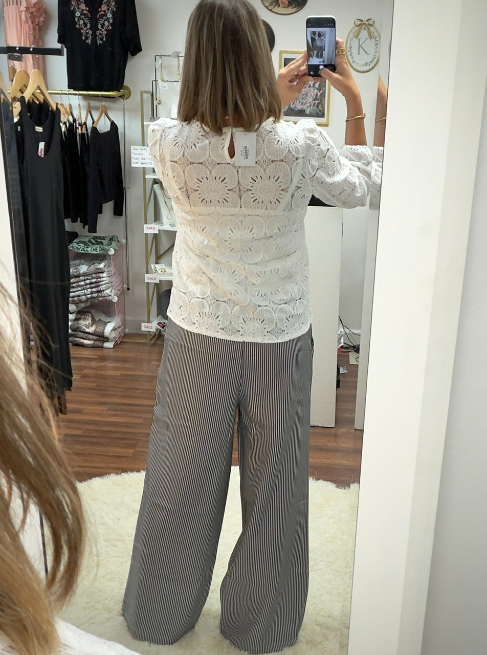 Striped Wide Leg Pant