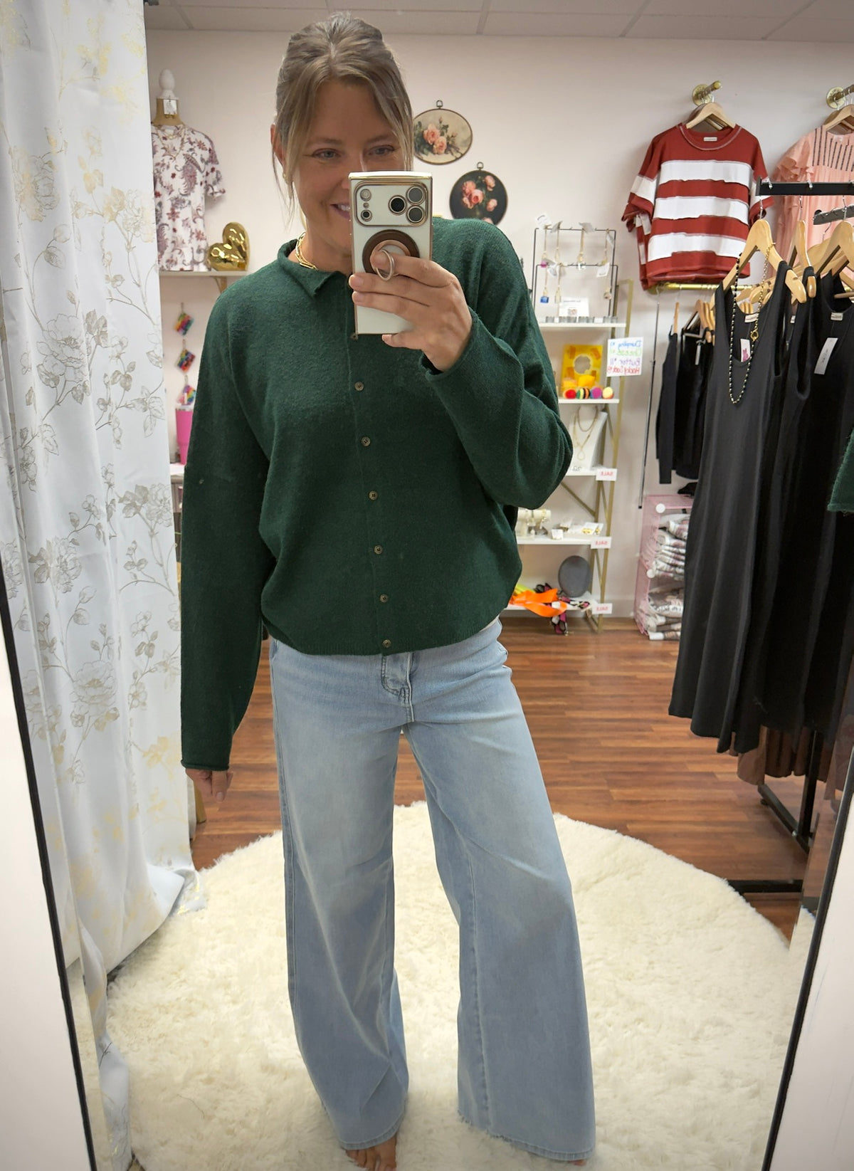 Hunter Green Cardigan