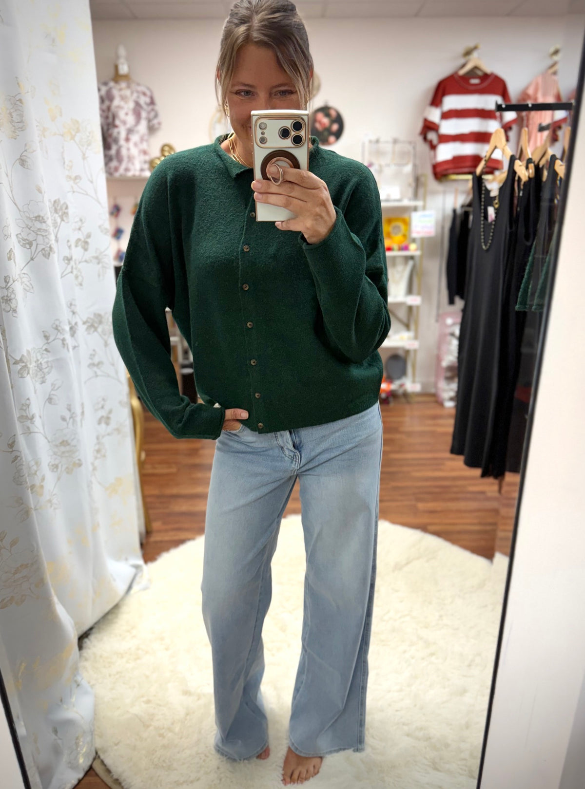 Hunter Green Cardigan