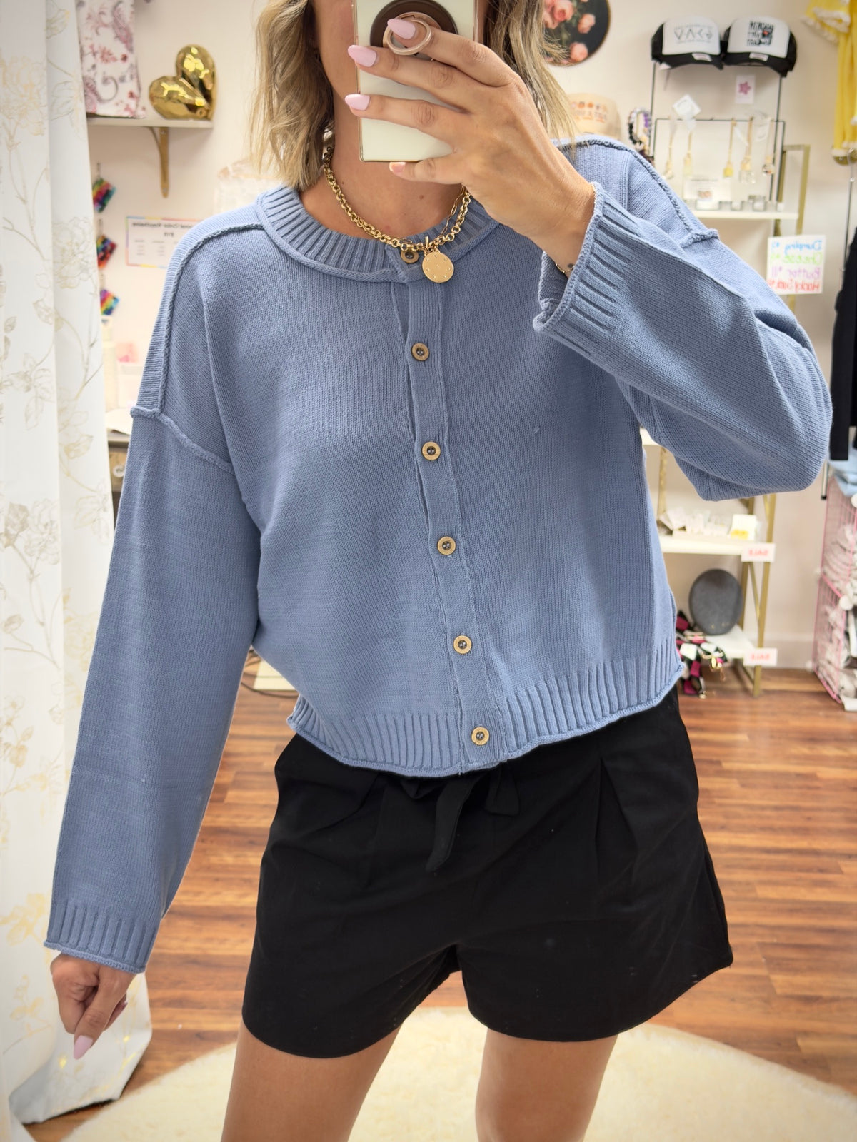 Dusty Blue Cardigan