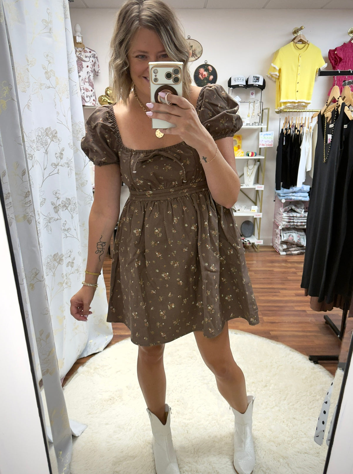 Brown Babydoll Dress