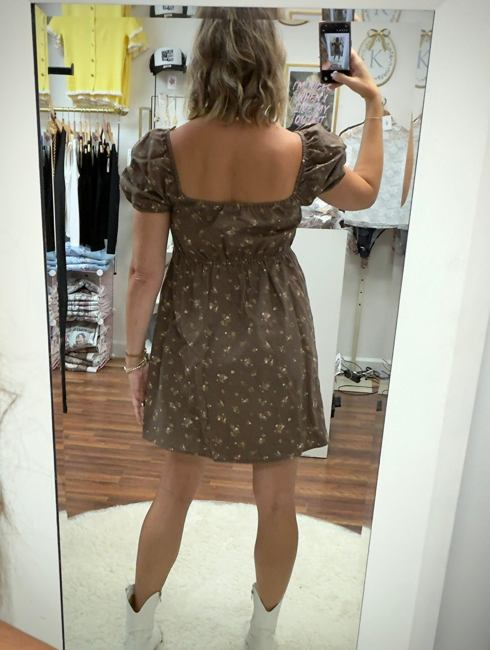 Brown Babydoll Dress