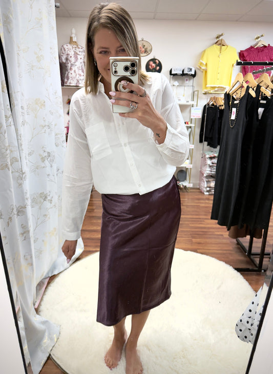 White Button Down Top