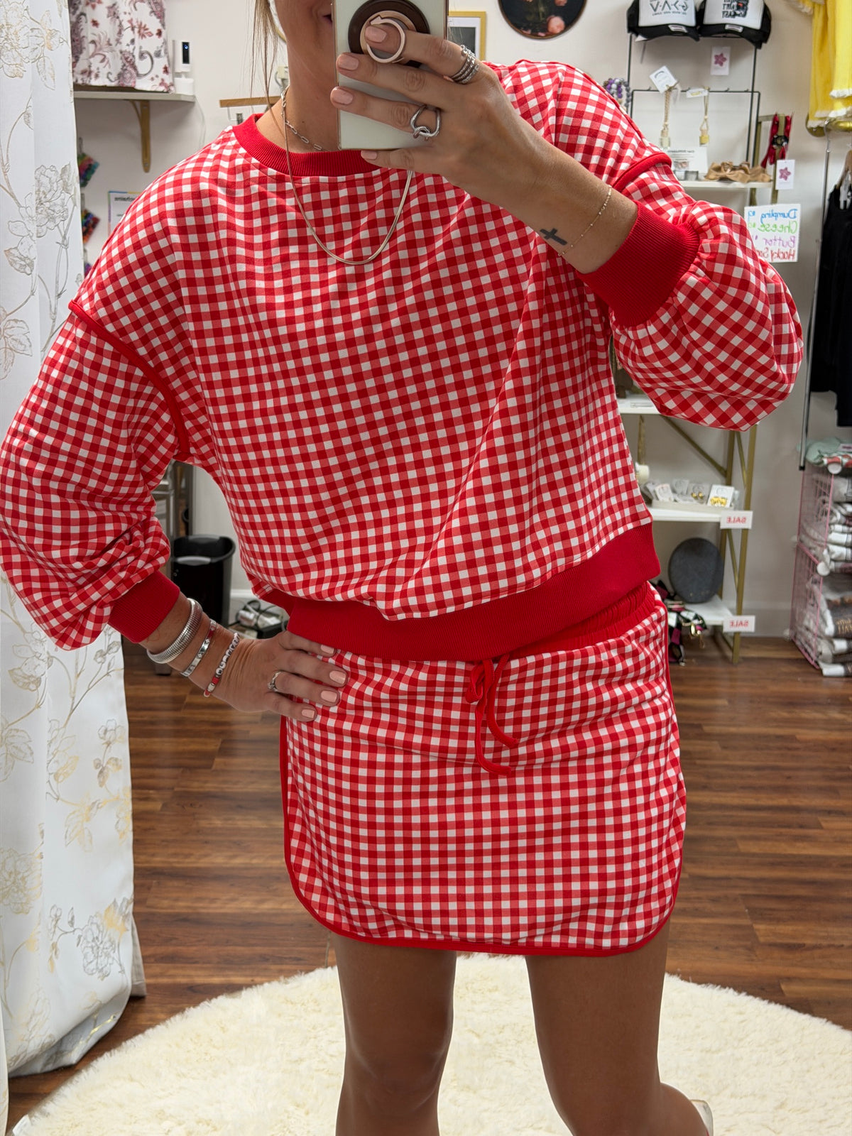 Gingham Matching Set